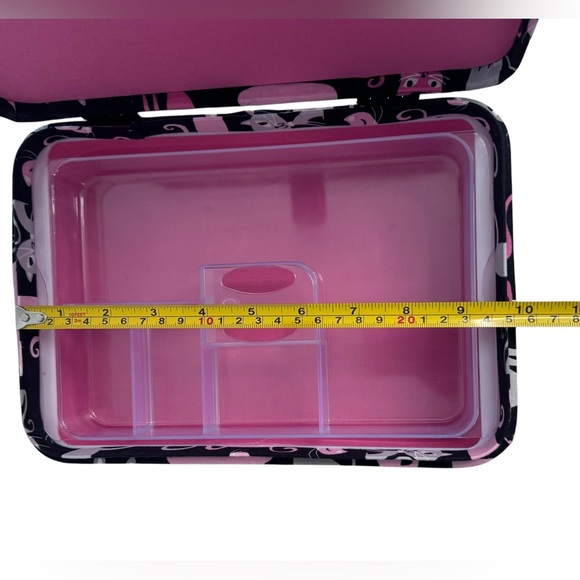 Blank pink & gray fabric covered organizer with magnetic snap closure - Picture 12 of 12